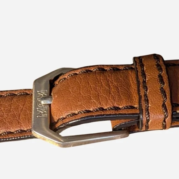 MCM Brown Leather Shoulder Bag - Picture 6 of 7